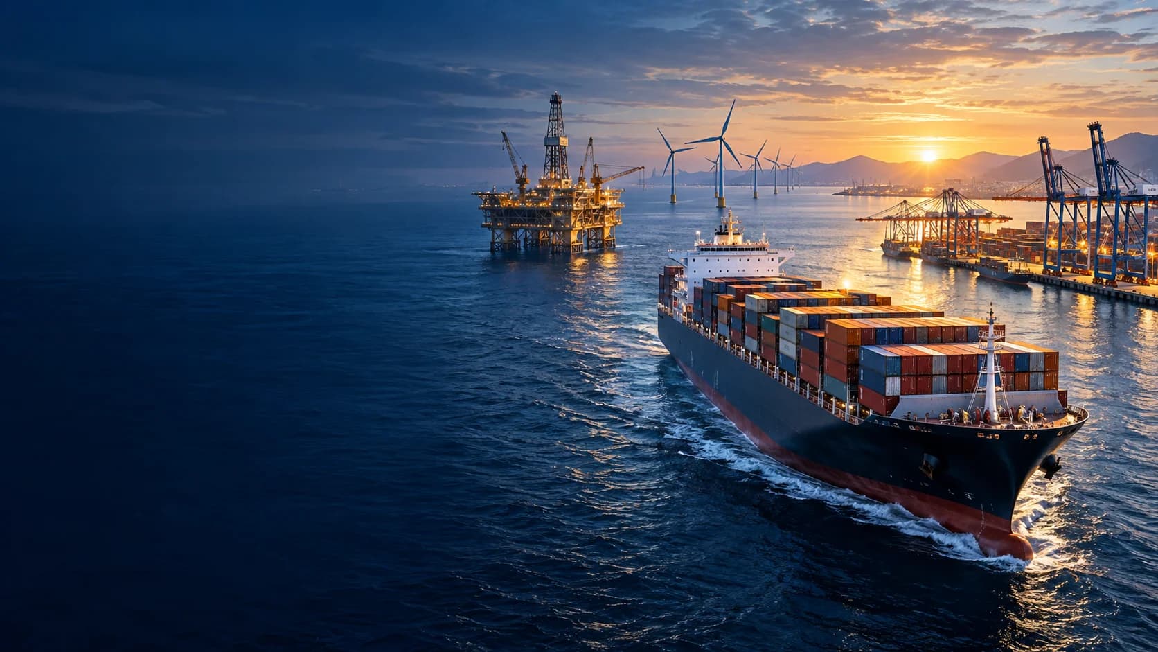 Offshore maritime inspection in daylight