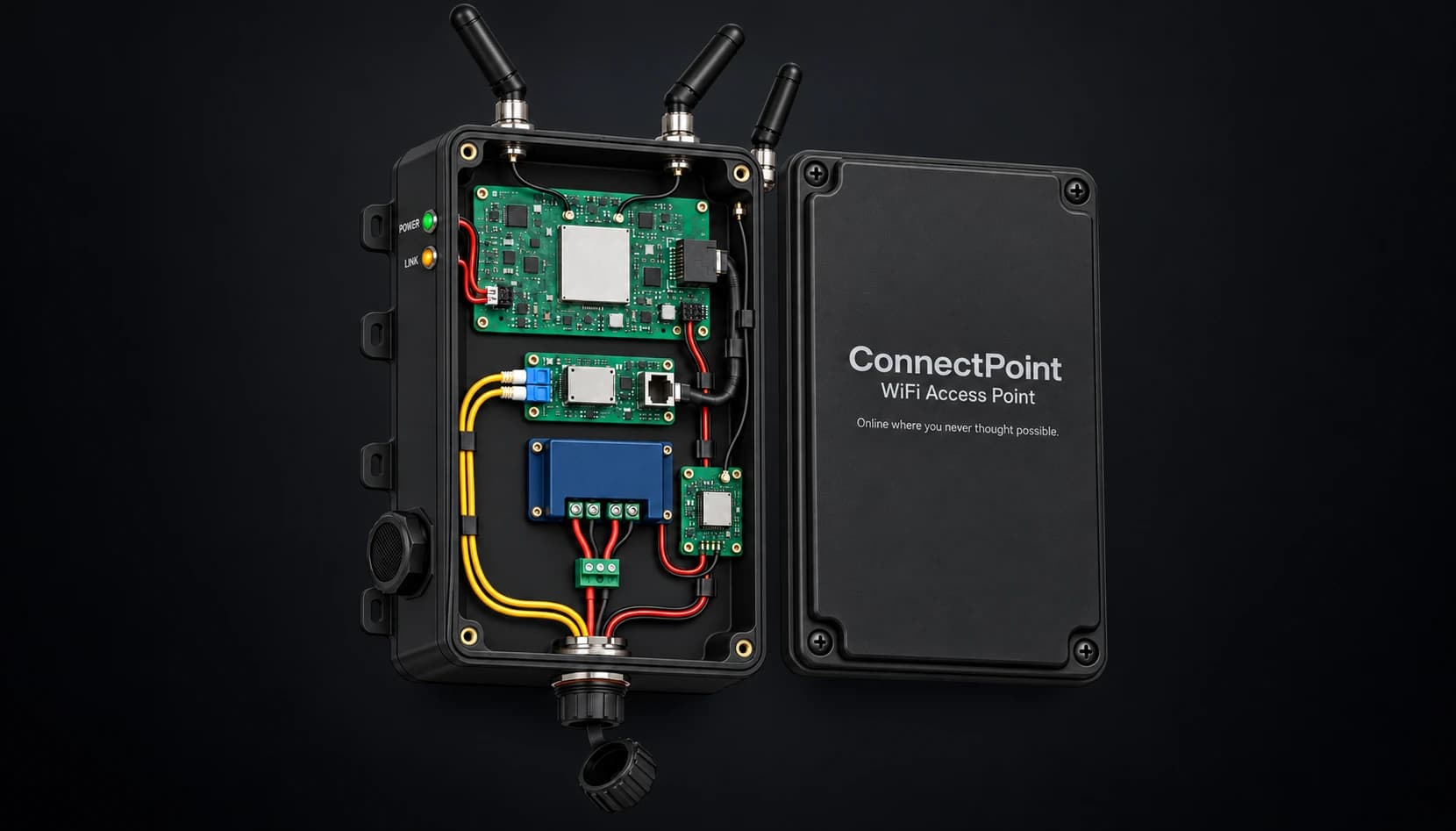ConnectPoint WiFi Access Point engineered for confined spaces and steel ballast tanks